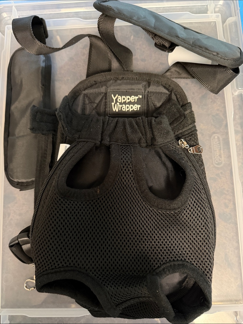 Black Front-Facing Dog Carrier Harness
